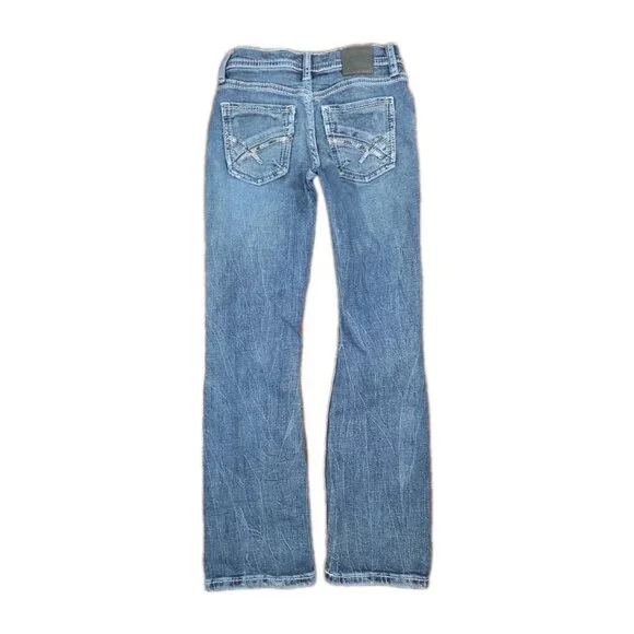 BKE Buckle Conner Jeans Boys Size 8 Blue Ripped - Picture 2 of 8